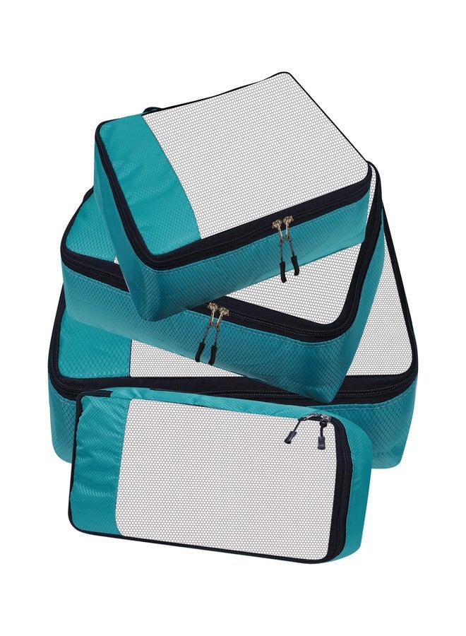 GOMAJO Packing Cube Travel Organizer for Men and Women Luggage Laundry Clothes Storage Pouch (Sky Blue, Set of 4) - Image 5